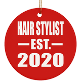 Hair Stylist Established EST. 2020 - Circle Ornament