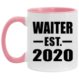Waiter Established EST. 2020 - 11oz Accent Mug Pink