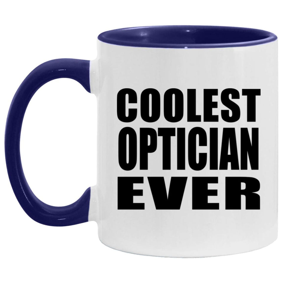 Coolest Optician Ever - 11oz Accent Mug Purple