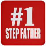 Number One #1 Step Father - Drink Coaster