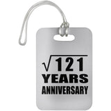 11th Anniversary Square Root of 121 Years Anniversary - Luggage Bag Tag