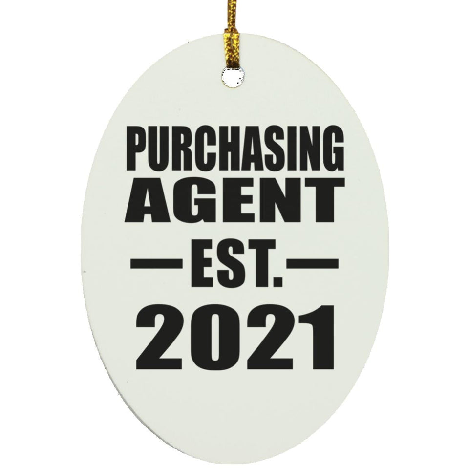 Purchasing Agent Established EST. 2021 - Oval Ornament
