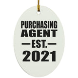 Purchasing Agent Established EST. 2021 - Oval Ornament