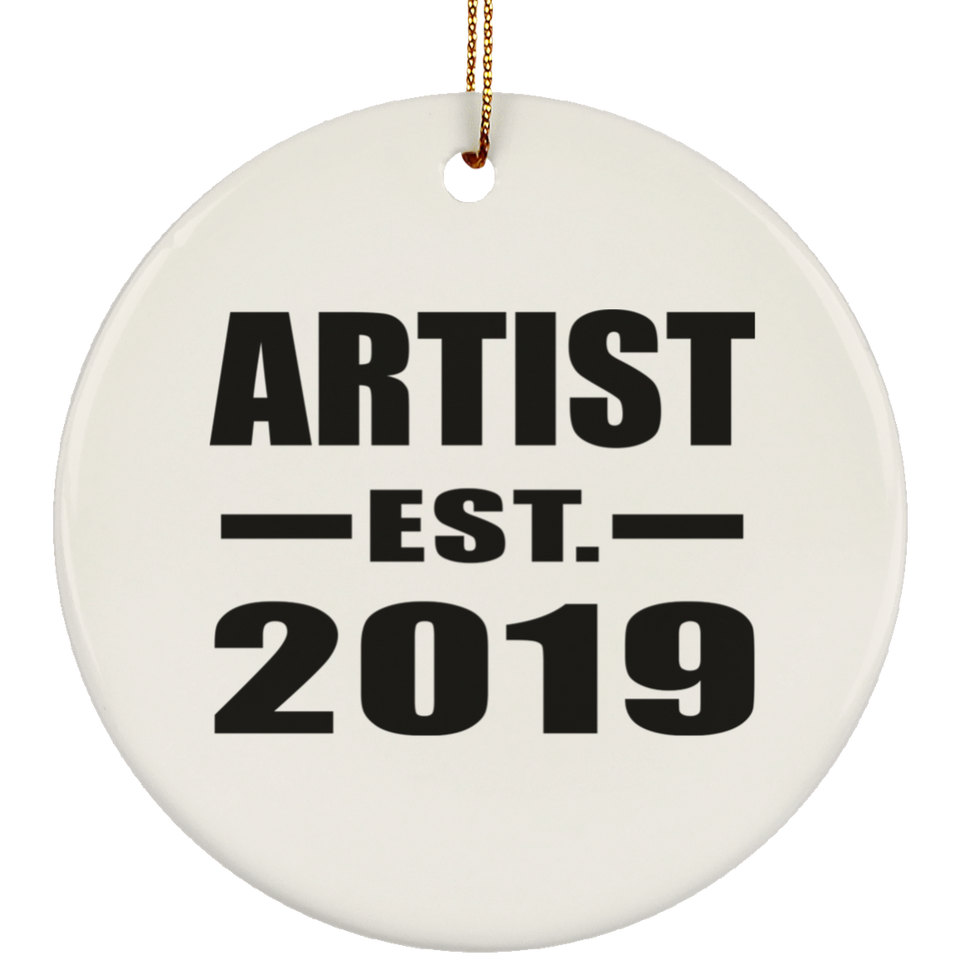 Artist Established EST. 2019 - Circle Ornament
