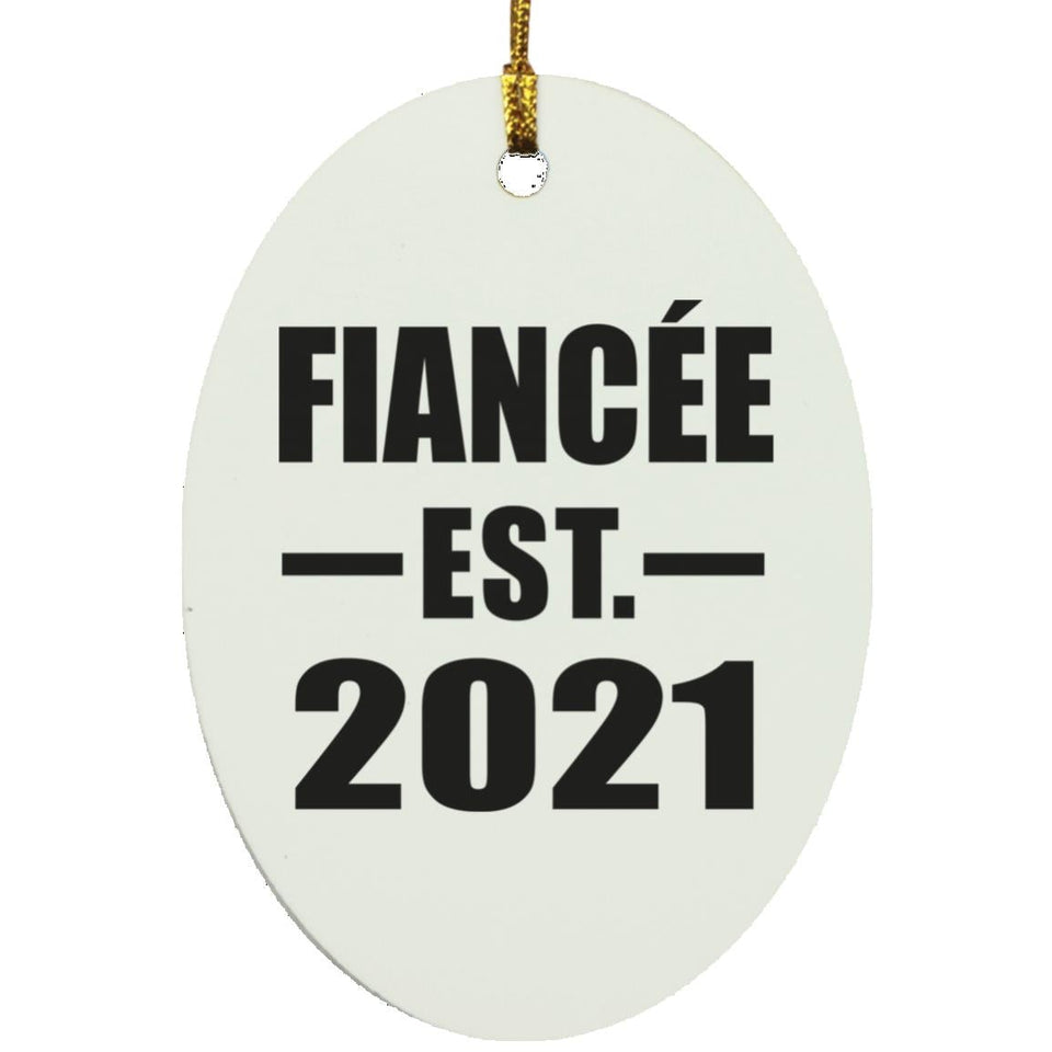 Fiancee Established EST. 2021 - Oval Ornament