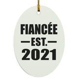 Fiancee Established EST. 2021 - Oval Ornament