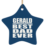 Gerald Best Dad Ever - Star Ornament