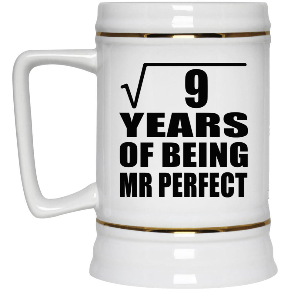 3rd Anniversary Square Root of 9 Years of Mr Perfect - Beer Stein