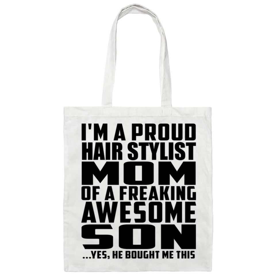 Proud Hair Stylist Mom Of Awesome Son - Tote Bag White