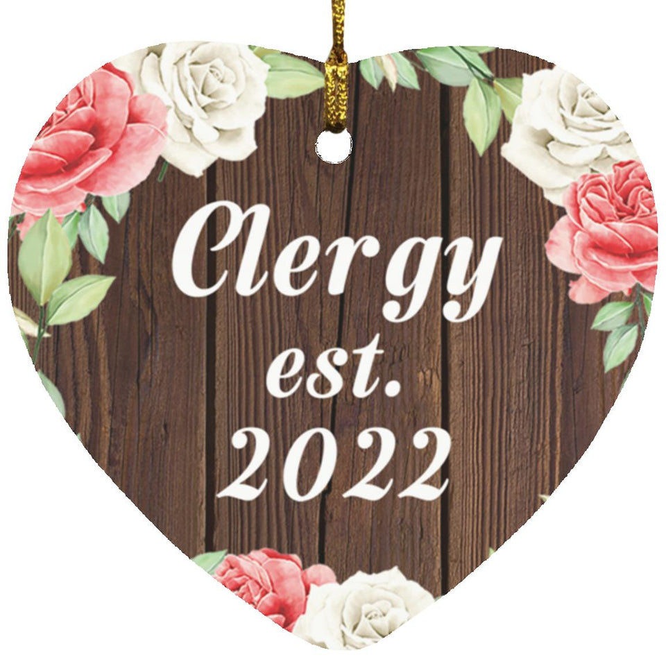 Clergy Established Est. 2022 - Heart Ornament A