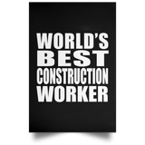 World's Best Construction Worker - Poster Portrait
