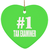 Number One #1 Tax Examiner - Heart Ornament