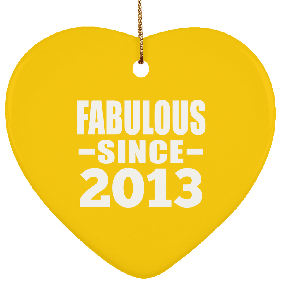 11th Birthday Fabulous Since 2013 - Heart Ornament