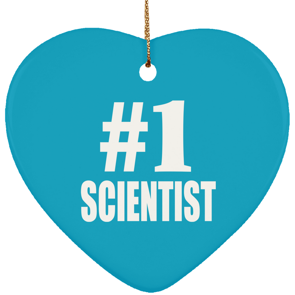 Number One #1 Scientist - Heart Ornament