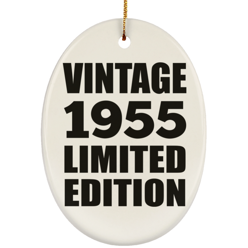 69th Birthday Vintage 1955 Limited Edition - Oval Ornament