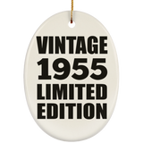 69th Birthday Vintage 1955 Limited Edition - Oval Ornament