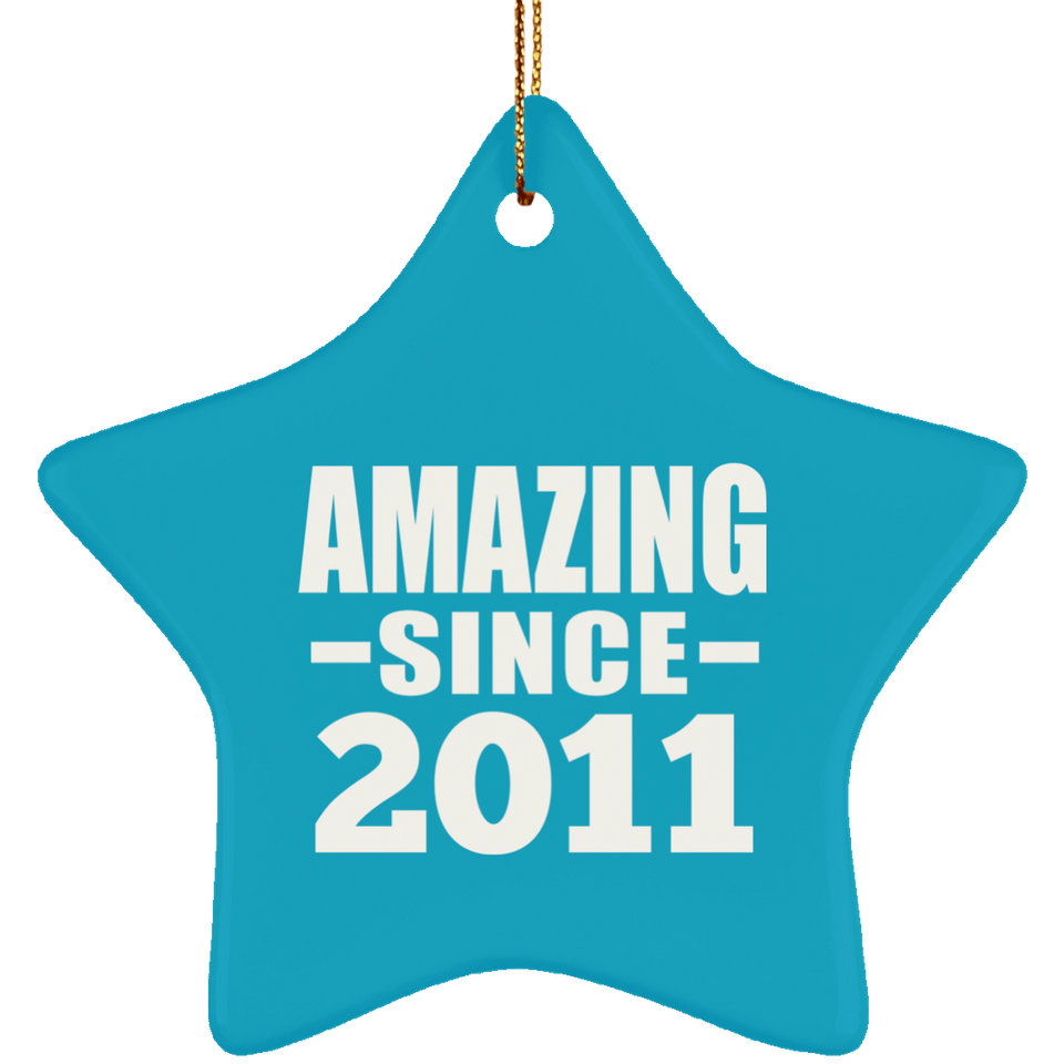 12th Birthday Amazing Since 2011 - Star Ornament