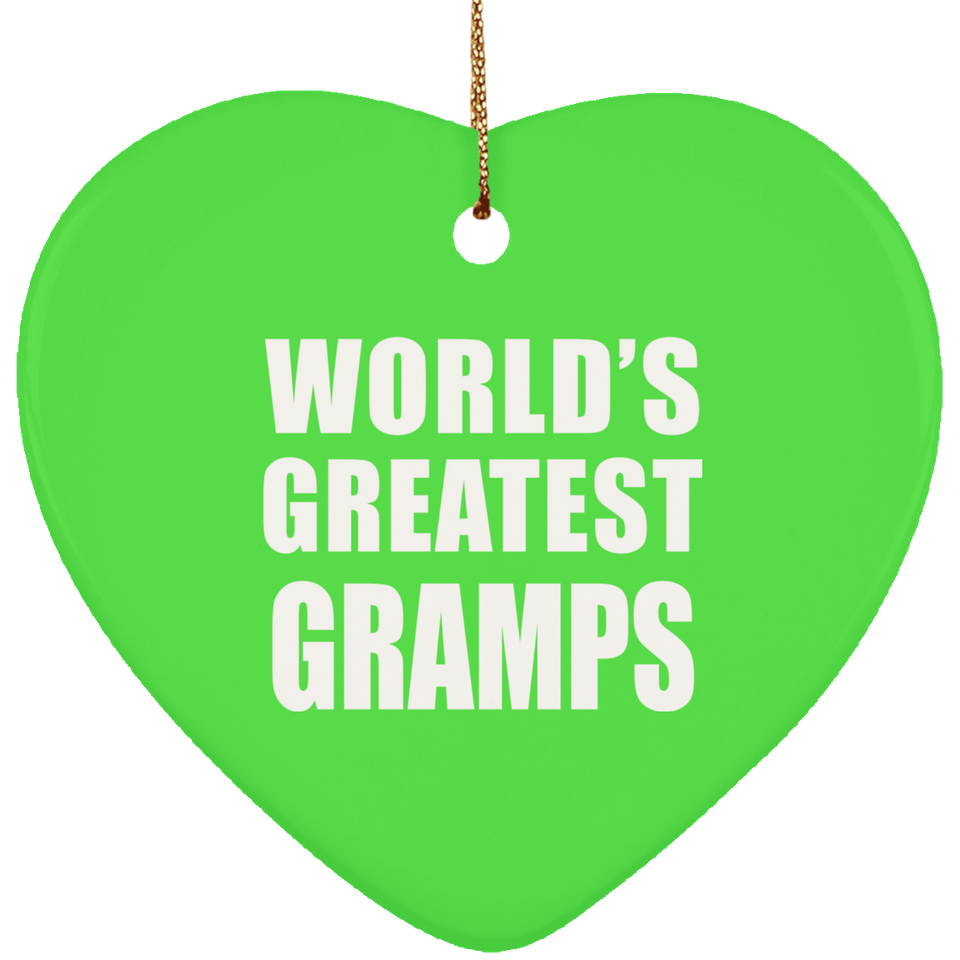 World's Greatest Gramps - Heart Ornament