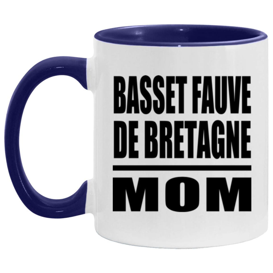 Basset Fauve De Bretagne Mom - 11oz Accent Mug Purple