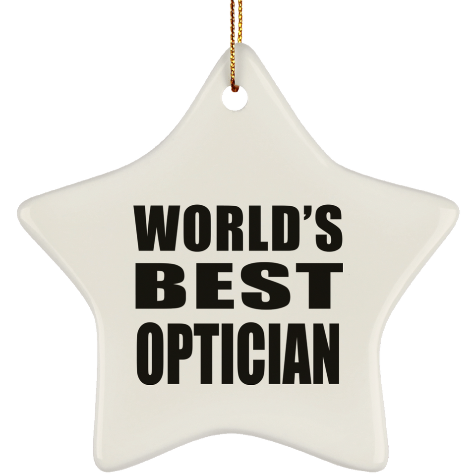 World's Best Optician - Star Ornament