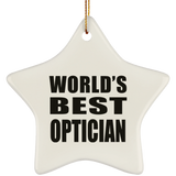 World's Best Optician - Star Ornament