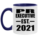 PR Executive Established Est. 2021 - 11oz Accent Mug Purple