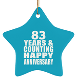 Happy 83rd Anniversary 83 Years & Counting - Star Ornament