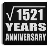 39th Anniversary Square Root of 1521 Years Anniversary - Canvas Square