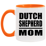 Dutch Shepherd Mom - 11oz Accent Mug Orange