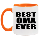 Best Oma Ever - 11oz Accent Mug Orange