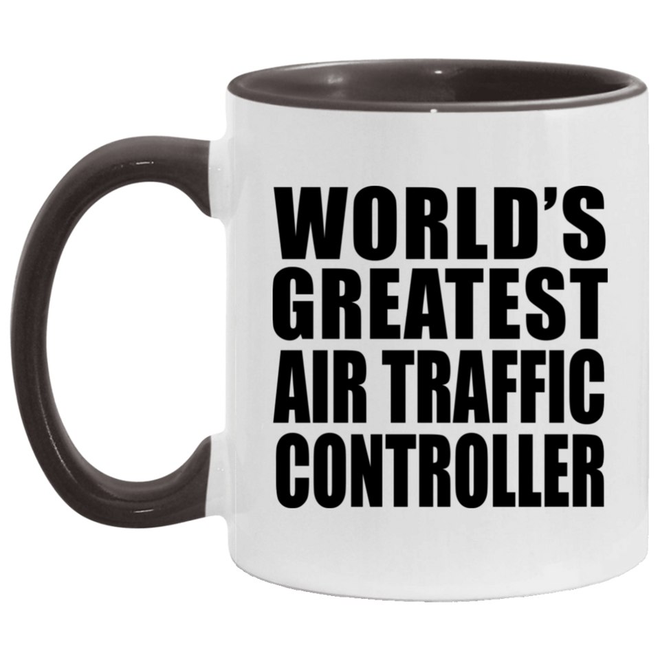 World's Greatest Air Traffic Controller - 11oz Accent Mug Black