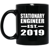Stationary Engineer Established EST. 2019 - 11oz Coffee Mug Black
