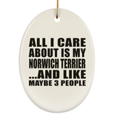 All I Care About Is My Norwich Terrier - Oval Ornament