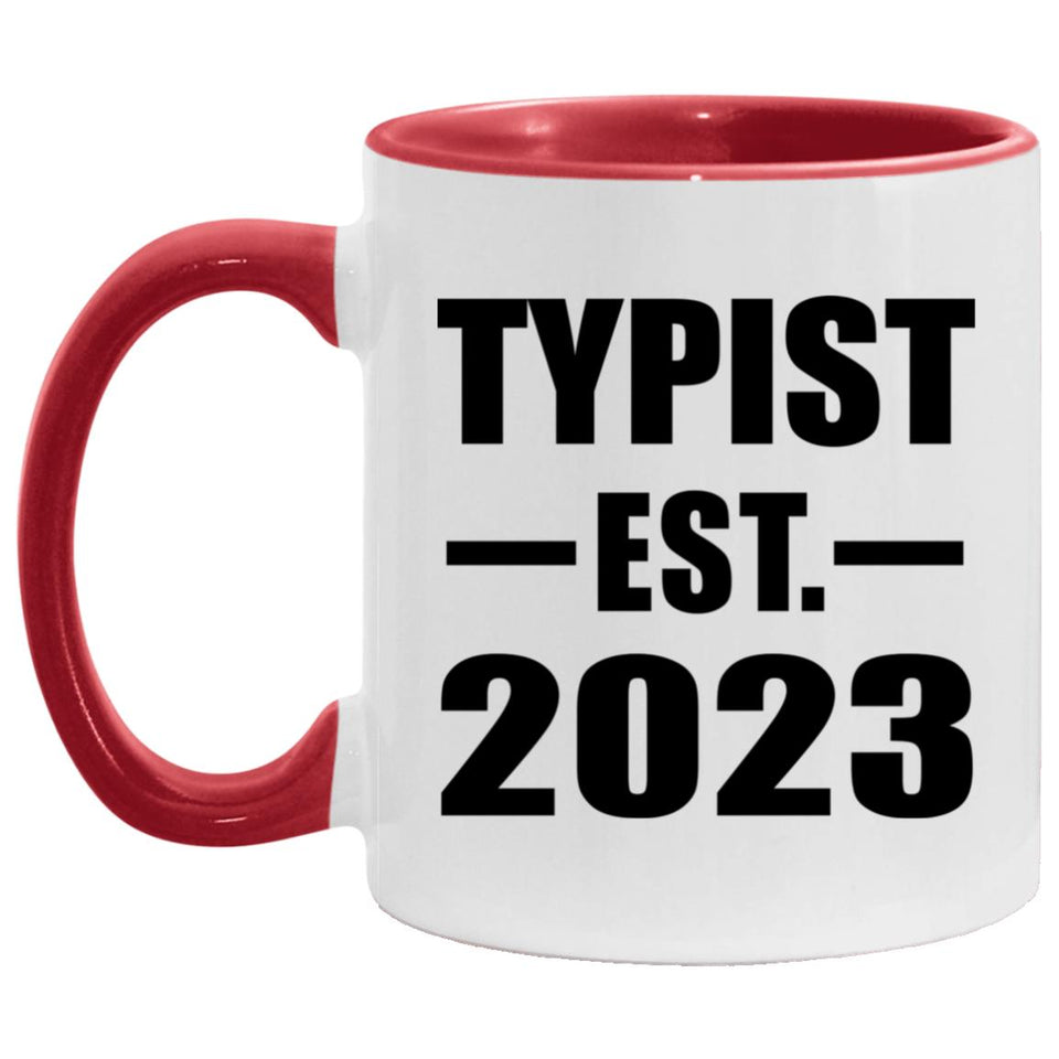 Typist Established EST. 2023 - 11oz Accent Mug Red
