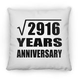 54th Anniversary Square Root of 2916 Years Anniversary - Throw Pillow