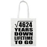 68th Anniversary Square Root of 4624 Years Lifetime To Go - Tote Bag White