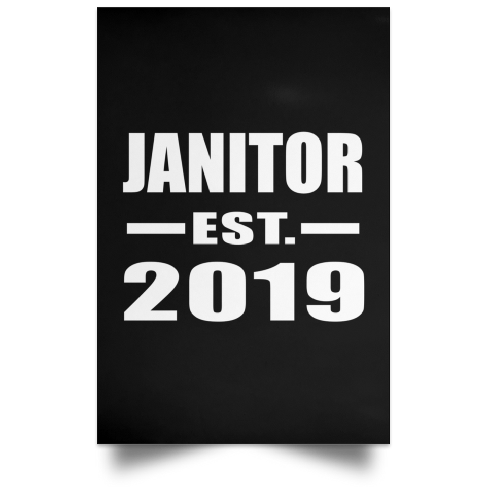 Janitor Established EST. 2019 - Poster Portrait