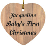 Jacqueline Baby's First Christmas - Heart Ornament C