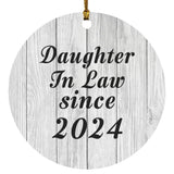 Daughter In Law Since 2024 - Circle Ornament F