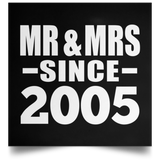 19th Anniversary Mr & Mrs Since 2005 - Poster Square
