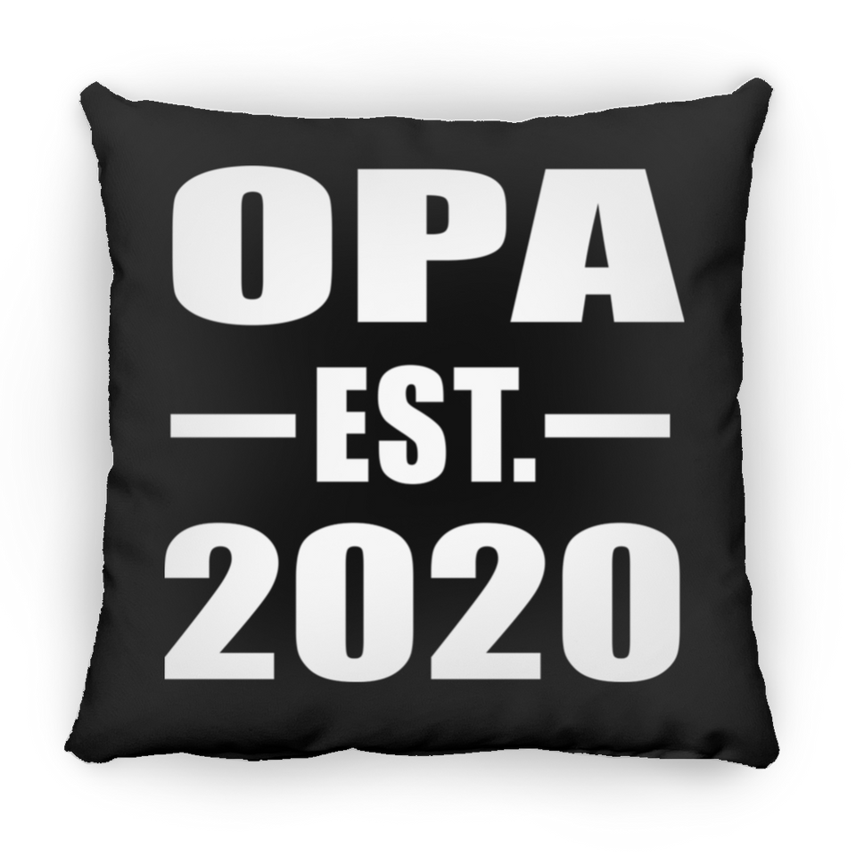 Opa Established EST. 2020 - Throw Pillow Black