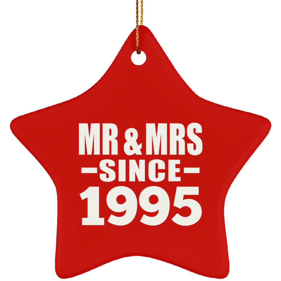 29th Anniversary Mr & Mrs Since 1995 - Star Ornament