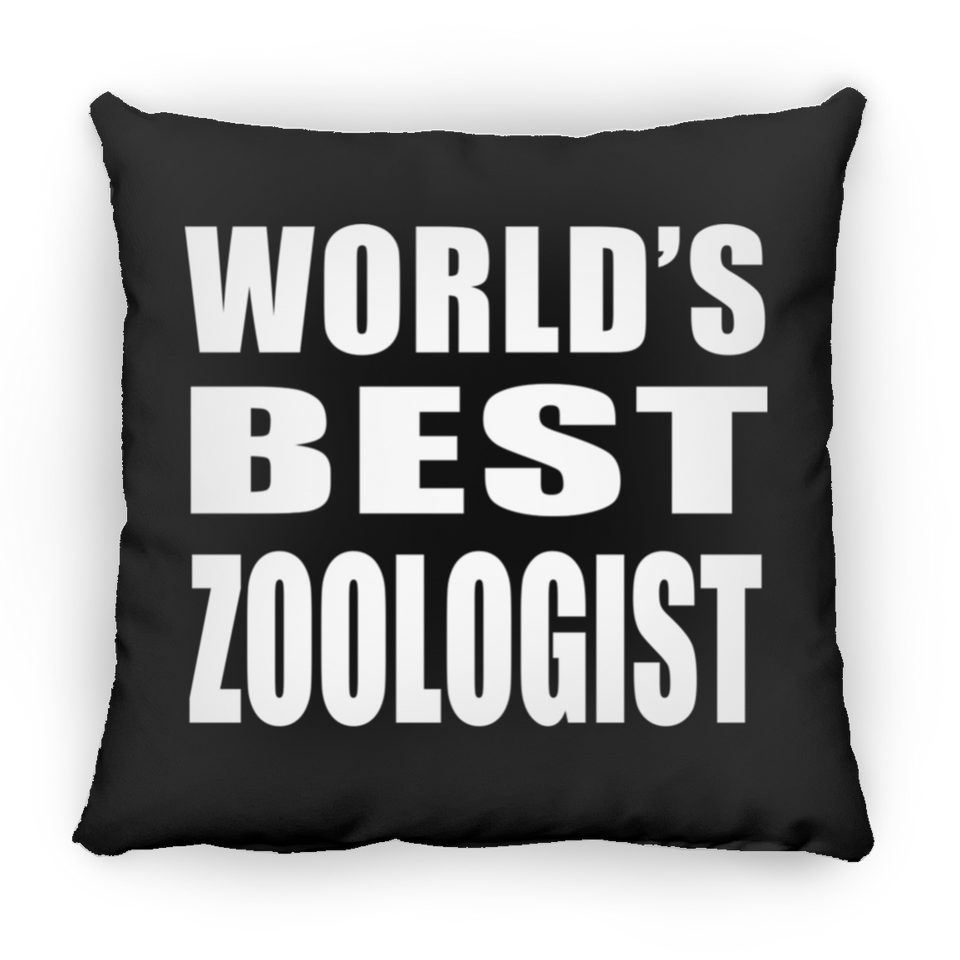 World's Best Zoologist - Throw Pillow Black