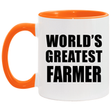 World's Greatest Farmer - 11oz Accent Mug Orange
