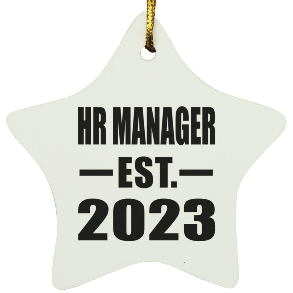 HR Manager Established EST. 2023 - Star Ornament