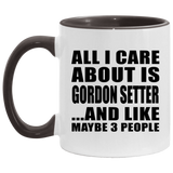 All I Care About Is Gordon Setter - 11oz Accent Mug Black