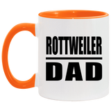 Rottweiler Dad - 11oz Accent Mug Orange