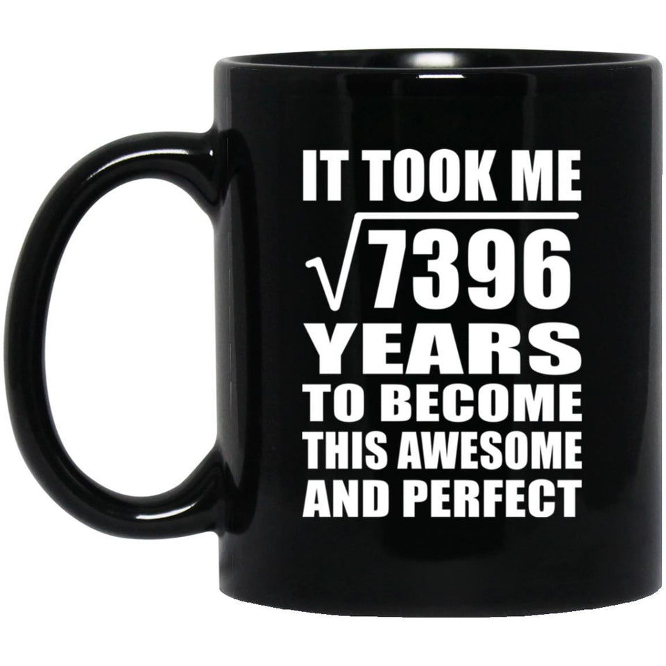 86th Birthday Took Square Root of 7396 Years To Awesome - 11oz Coffee Mug Black