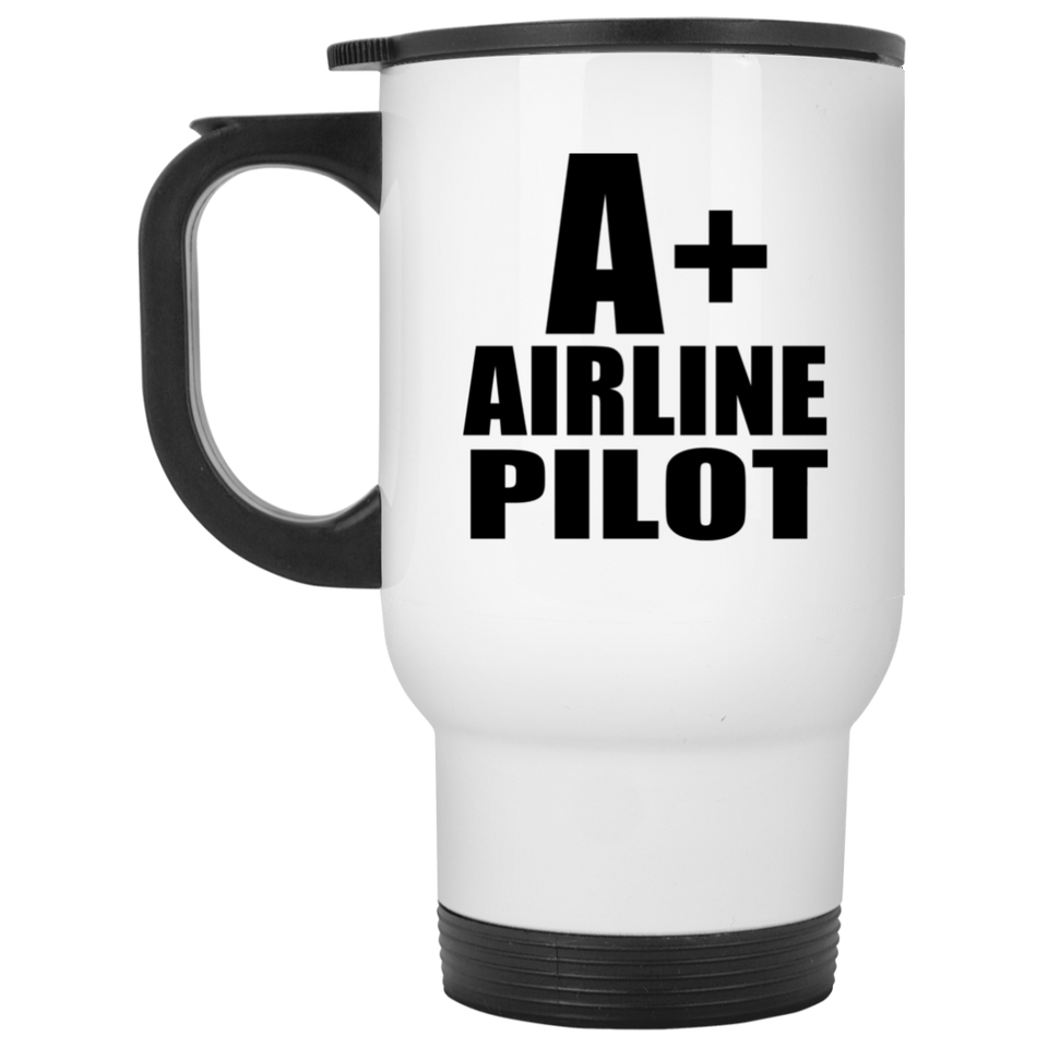 A+ Airline Pilot - White Travel Mug