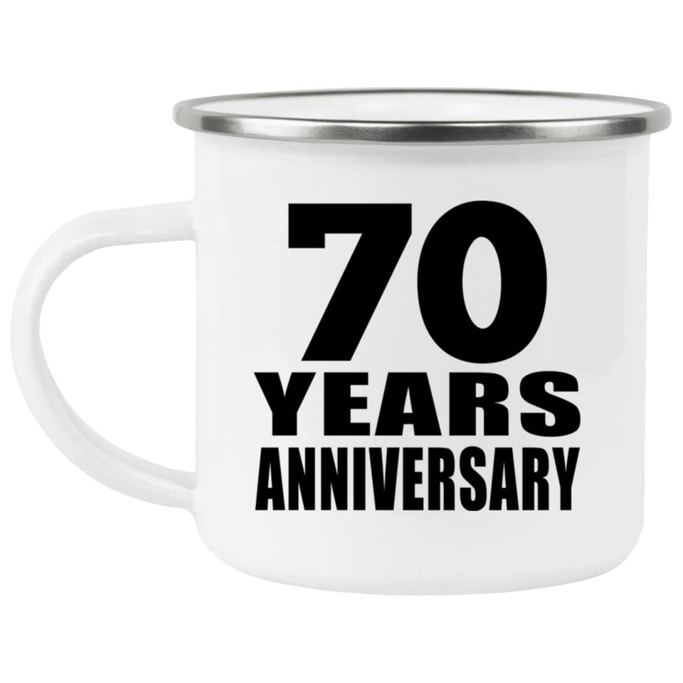 70th Anniversary 70 Years - 12oz Camping Mug